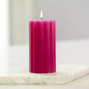 Grand Illusions Rustic Scalloped Pillar Candle